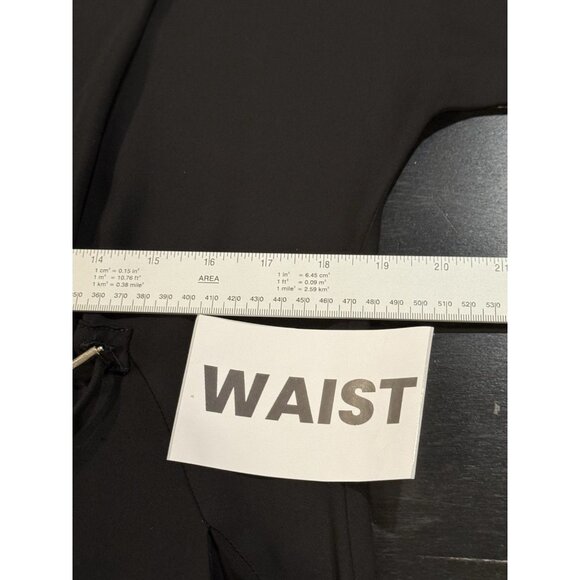 WHISTLES Frances Gathered Drawstring Short Sleeve Black Dress Womens Size 2 - Picture 11 of 13